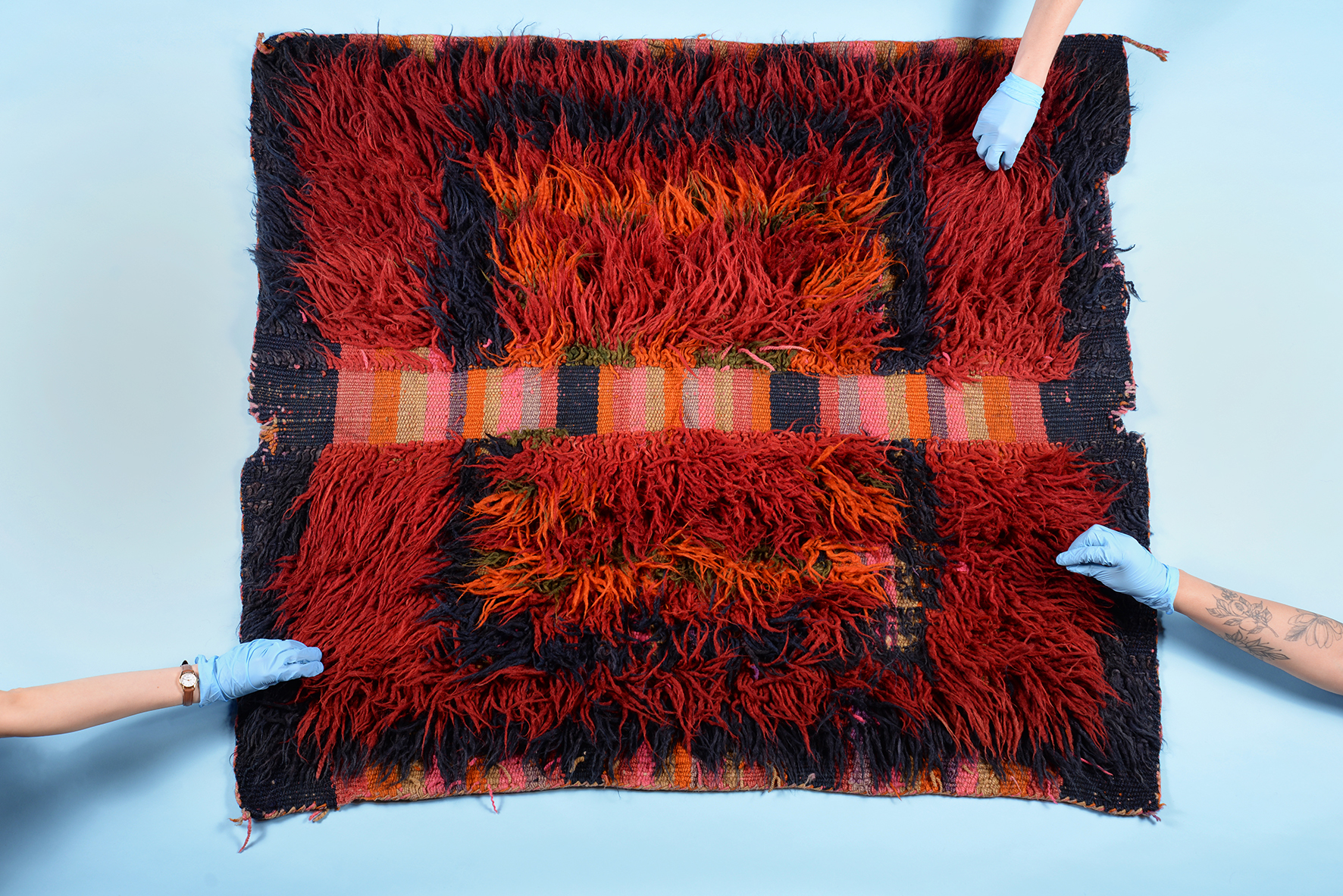 Choapino. Lana de oveja. Artista desconocido. Chañuntüku. Mapuche | 1950-2000 d. MCHAP, 1696